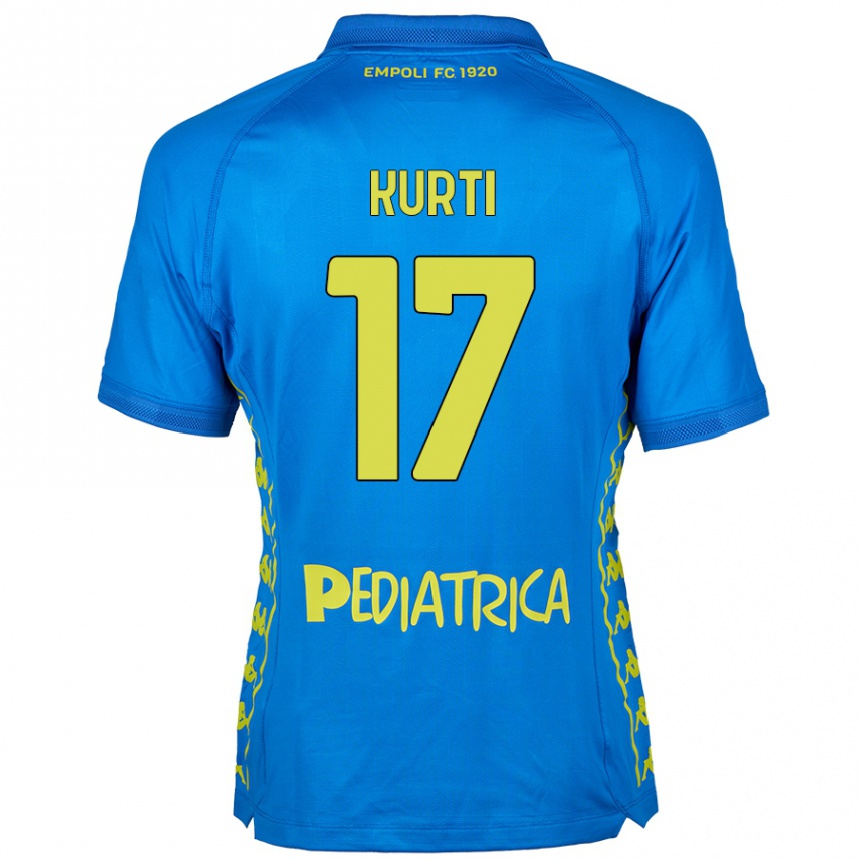 Kids Football Adi Kurti #17 Blue Home Jersey 2024/25 T-Shirt