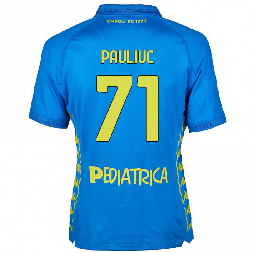 Kids Football Nicolò Pauliuc #71 Blue Home Jersey 2024/25 T-Shirt