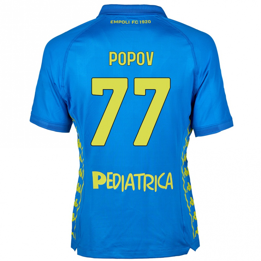 Kids Football Bogdan Popov #77 Blue Home Jersey 2024/25 T-Shirt