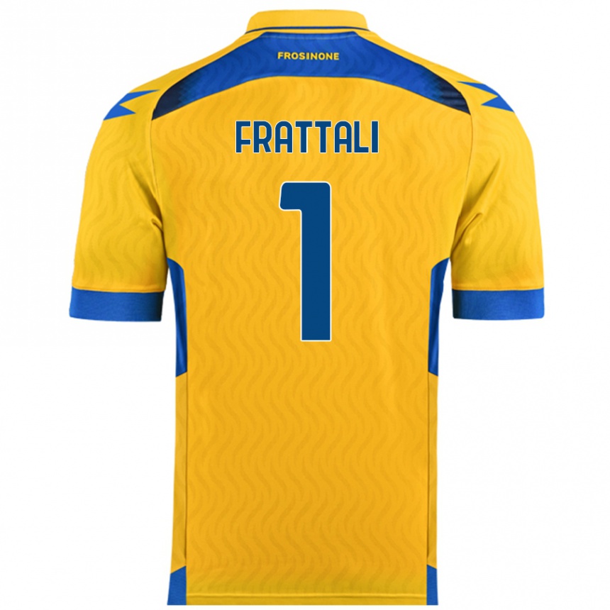 Kids Football Pierluigi Frattali #1 Yellow Home Jersey 2024/25 T-Shirt