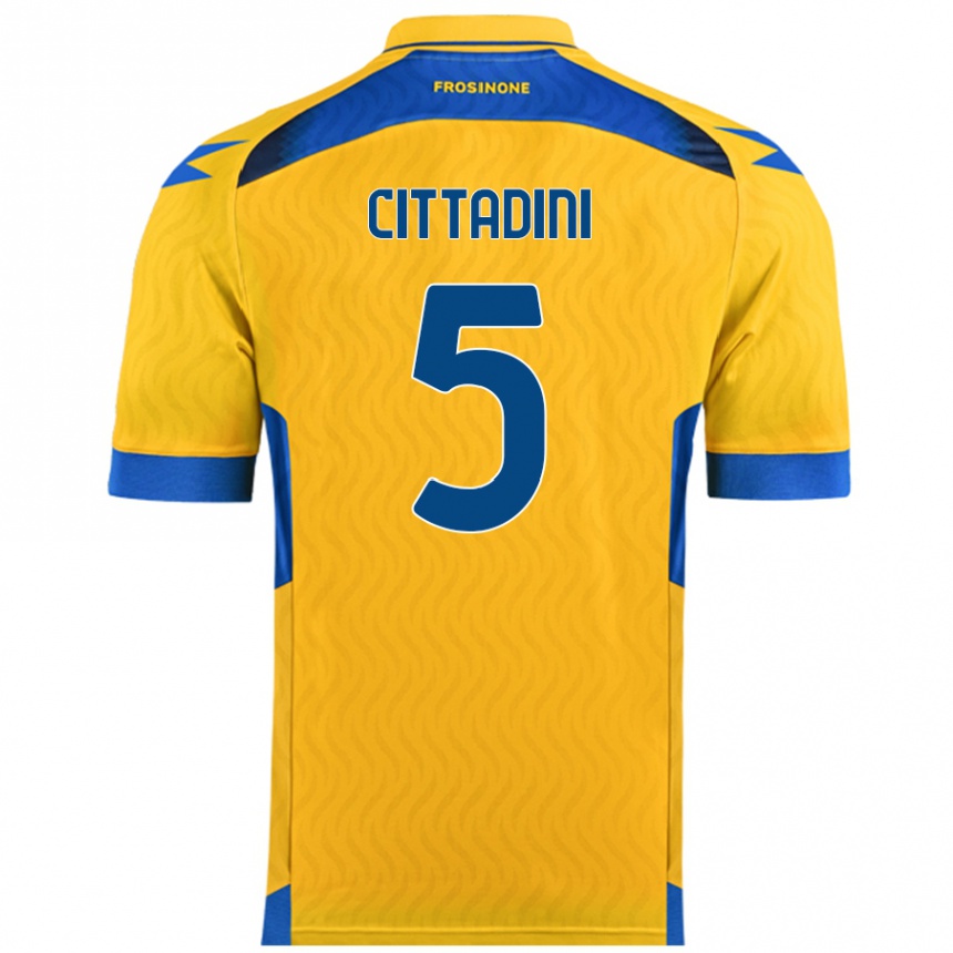 Kids Football Giorgio Cittadini #5 Yellow Home Jersey 2024/25 T-Shirt