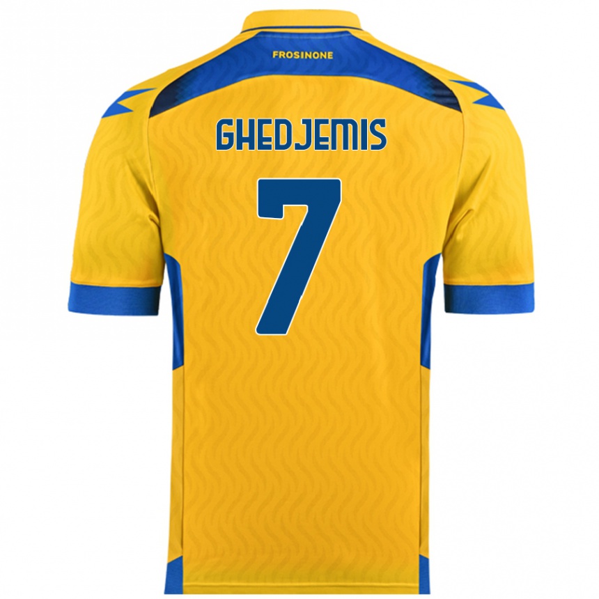 Kids Football Farès Ghedjemis #7 Yellow Home Jersey 2024/25 T-Shirt