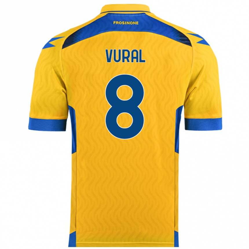 Kids Football İsak Vural #8 Yellow Home Jersey 2024/25 T-Shirt