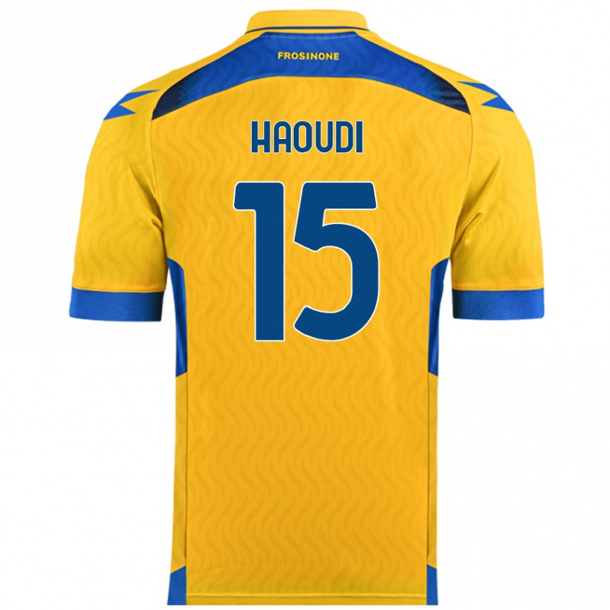 Kids Football Hamza Haoudi #15 Yellow Home Jersey 2024/25 T-Shirt