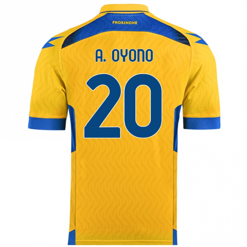 Kids Football Anthony Oyono #20 Yellow Home Jersey 2024/25 T-Shirt