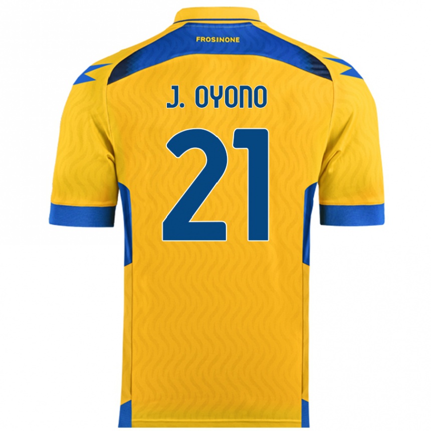 Kids Football Jérémy Oyono #21 Yellow Home Jersey 2024/25 T-Shirt