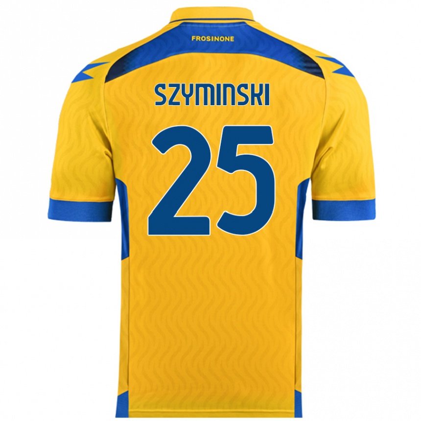 Kids Football Przemyslaw Szyminski #25 Yellow Home Jersey 2024/25 T-Shirt