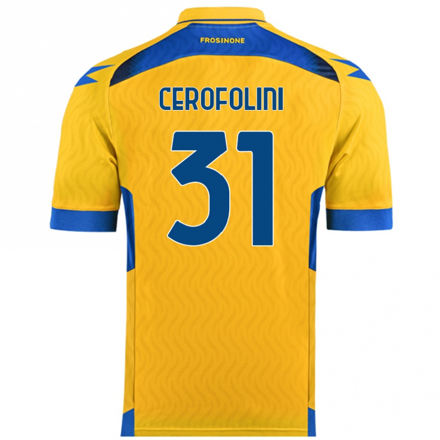 Kids Football Michele Cerofolini #31 Yellow Home Jersey 2024/25 T-Shirt