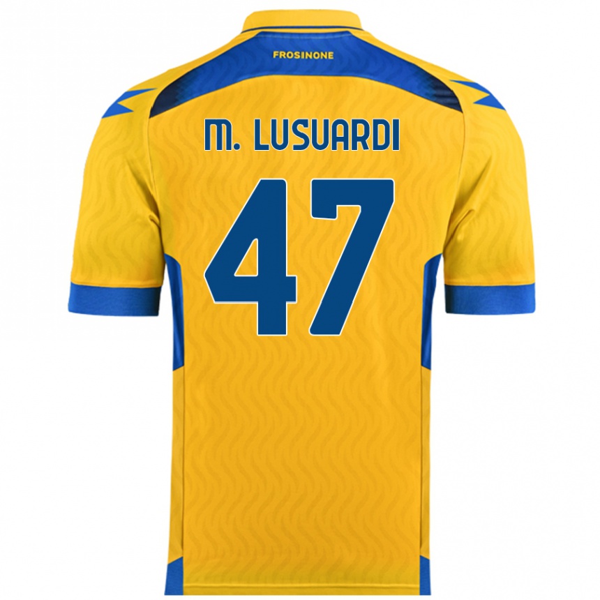 Kids Football Mateus Lusuardi #47 Yellow Home Jersey 2024/25 T-Shirt