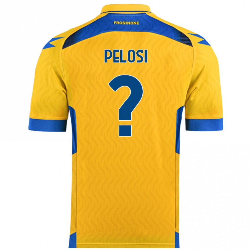 Kids Football Dario Pelosi #0 Yellow Home Jersey 2024/25 T-Shirt