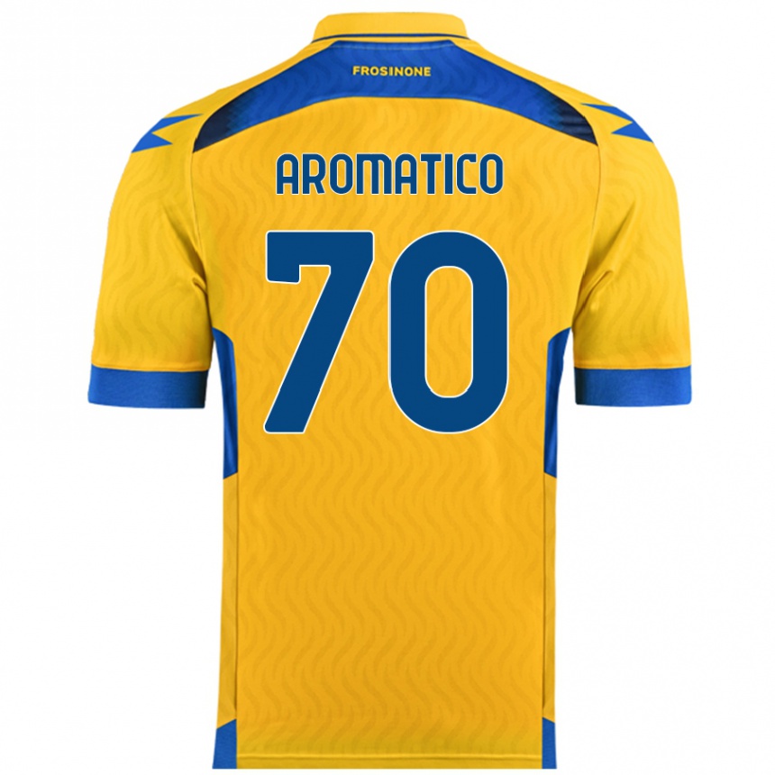 Kids Football Raul Aromatico #70 Yellow Home Jersey 2024/25 T-Shirt