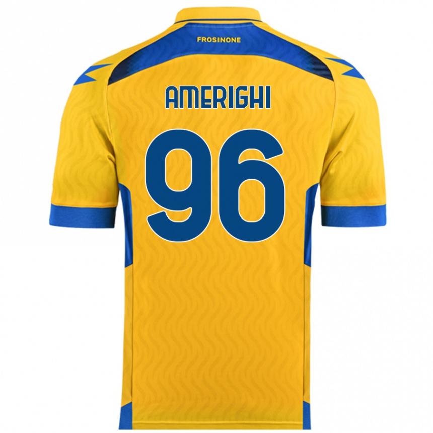 Kids Football Igor Amerighi #96 Yellow Home Jersey 2024/25 T-Shirt