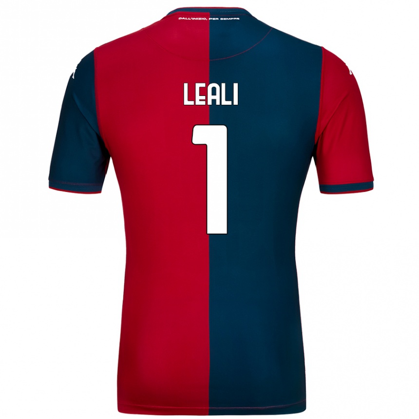 Kids Football Nicola Leali #1 Red Dark Blue Home Jersey 2024/25 T-Shirt