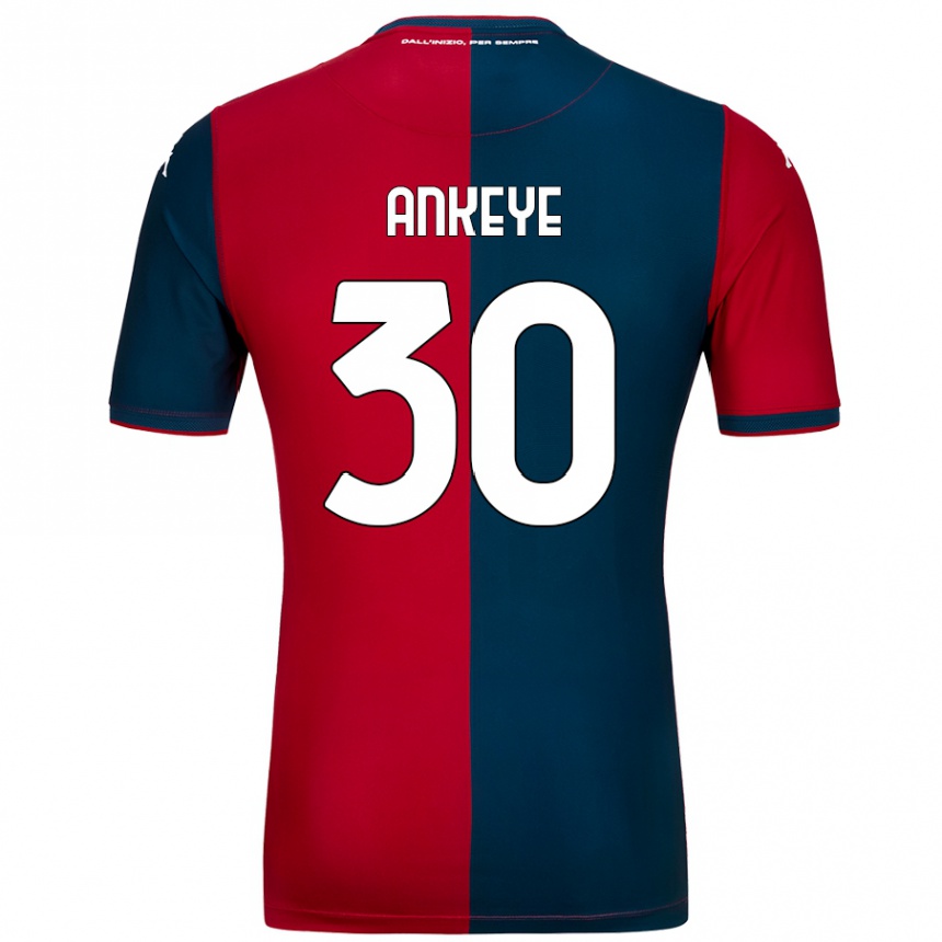 Kids Football David Ankeye #30 Red Dark Blue Home Jersey 2024/25 T-Shirt