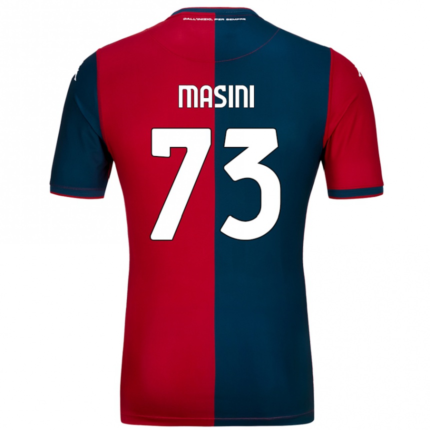 Kids Football Patrizio Masini #73 Red Dark Blue Home Jersey 2024/25 T-Shirt