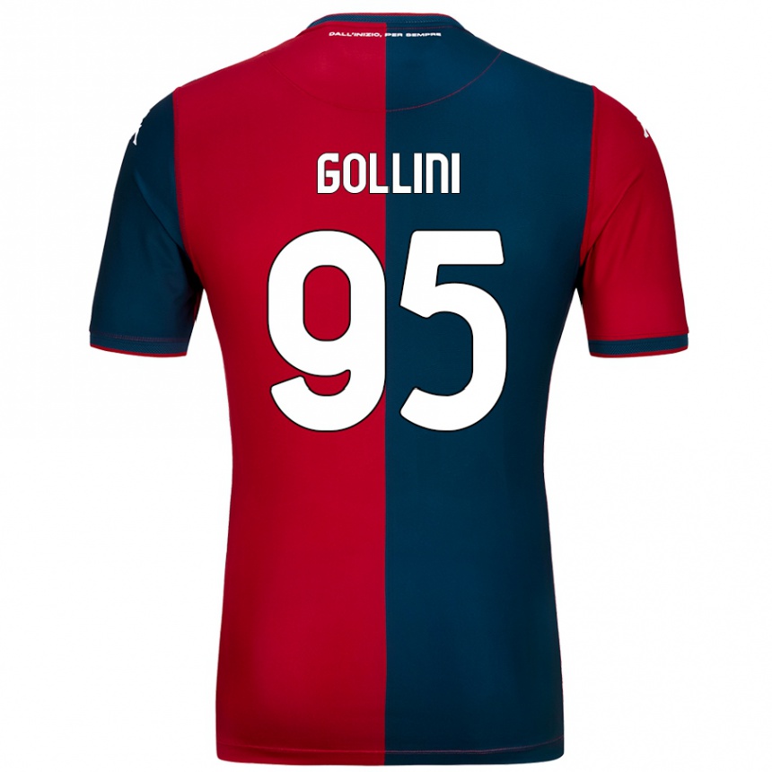 Kids Football Pierluigi Gollini #95 Red Dark Blue Home Jersey 2024/25 T-Shirt