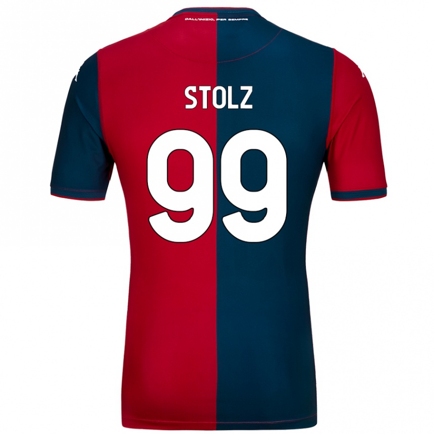 Kids Football Franz Stolz #99 Red Dark Blue Home Jersey 2024/25 T-Shirt