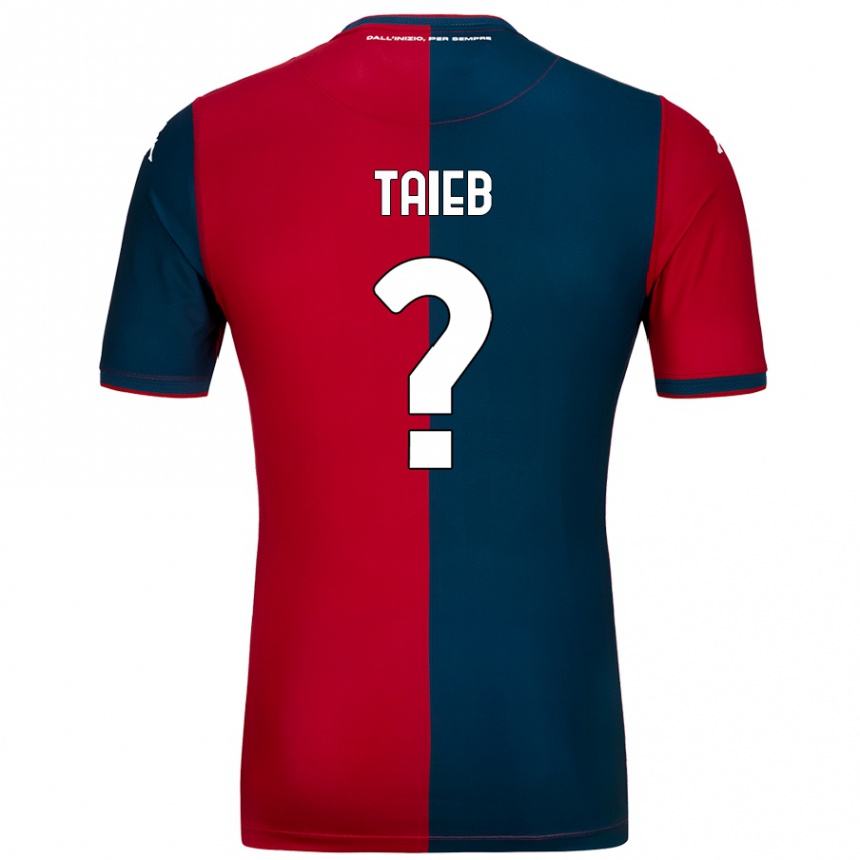 Kids Football Chad Taieb #0 Red Dark Blue Home Jersey 2024/25 T-Shirt