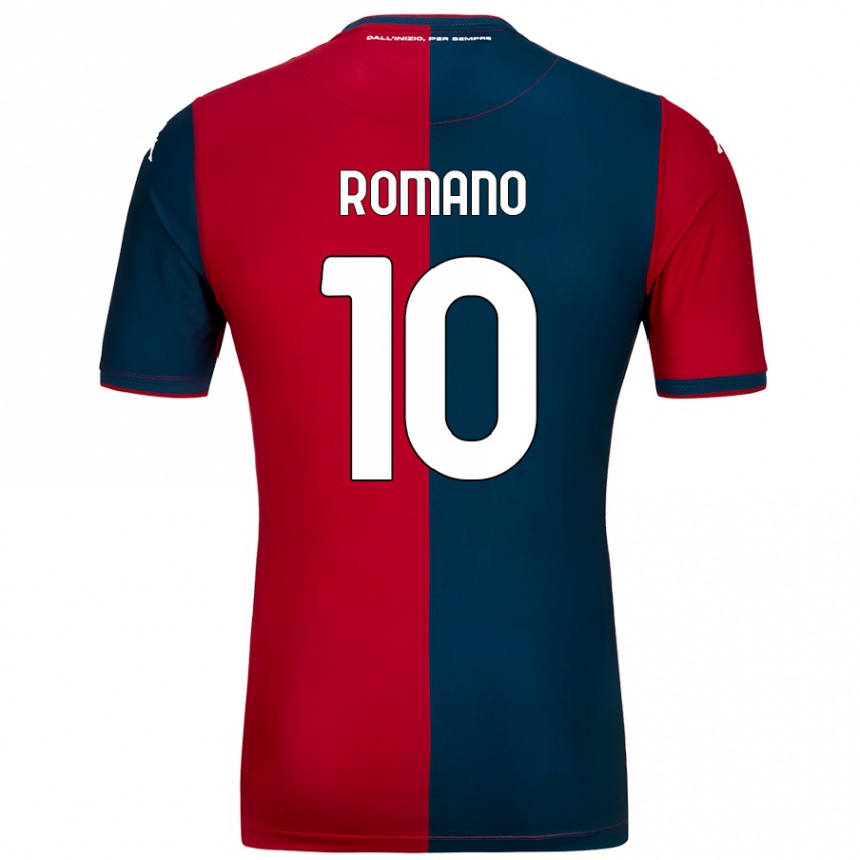 Kids Football Marco Romano #10 Red Dark Blue Home Jersey 2024/25 T-Shirt