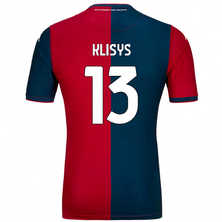 Kids Football Lukas Klisys #13 Red Dark Blue Home Jersey 2024/25 T-Shirt