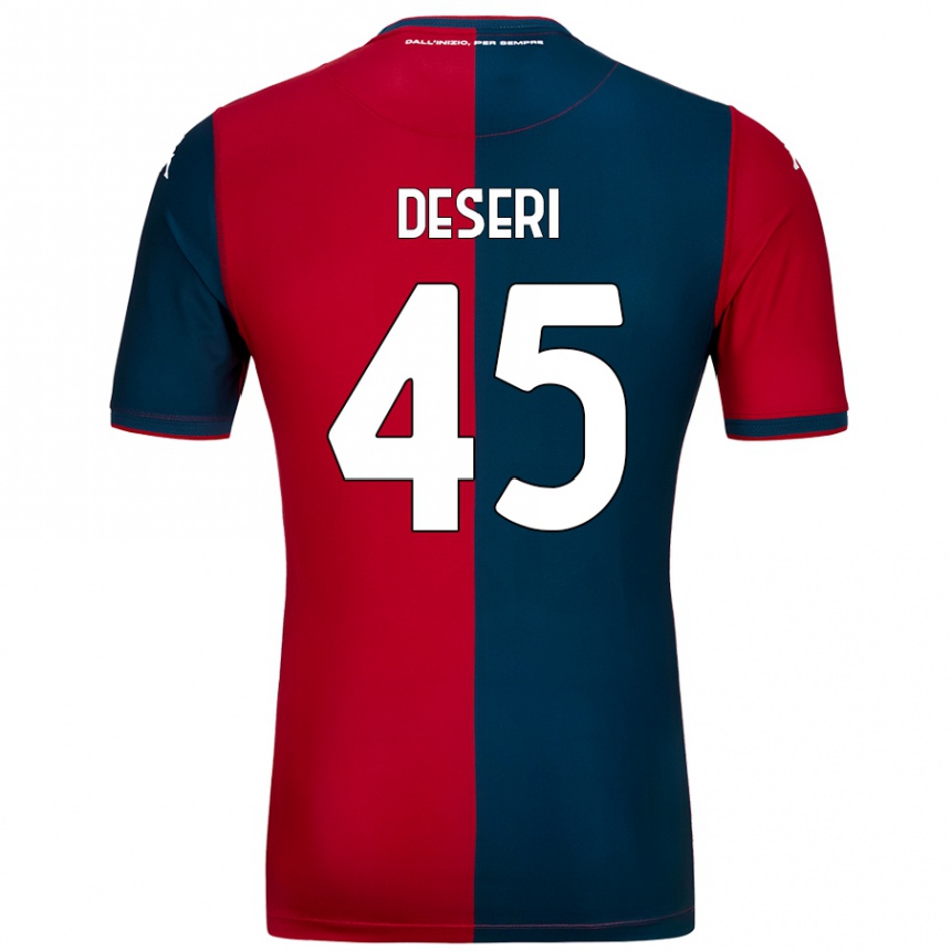 Kids Football Gracien Deseri #45 Red Dark Blue Home Jersey 2024/25 T-Shirt