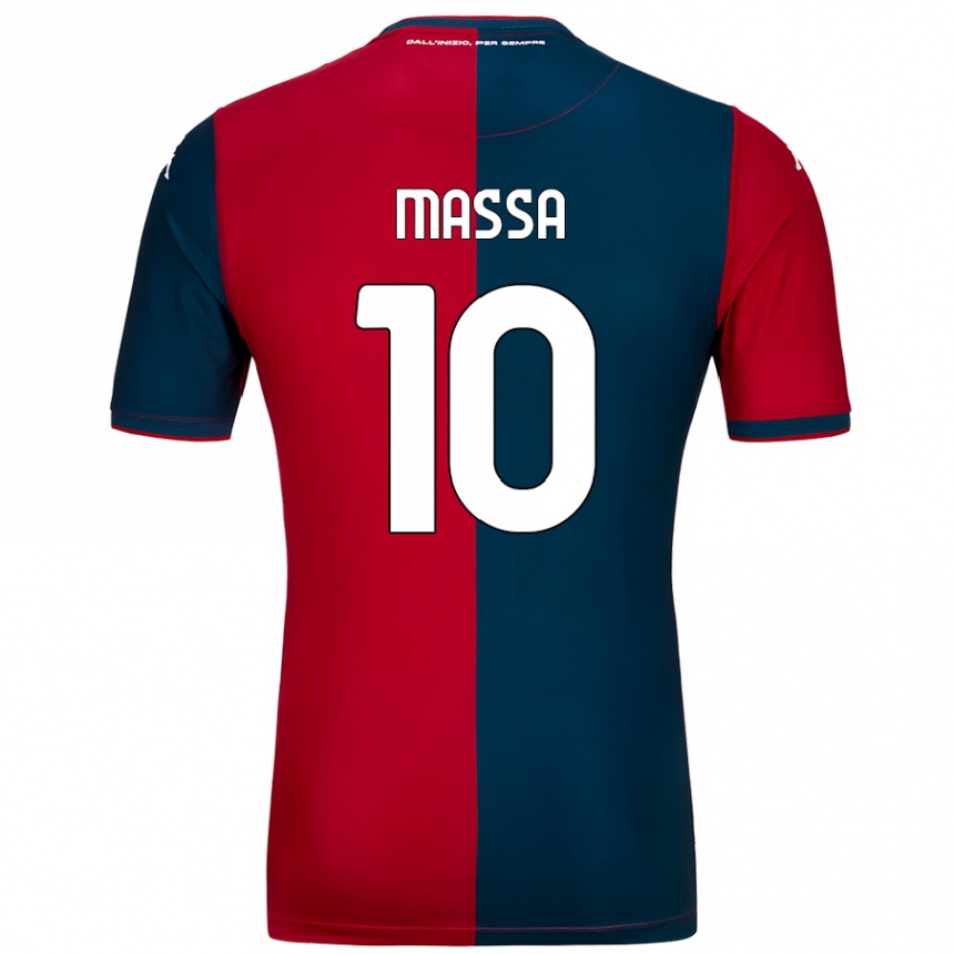 Kids Football Alessandra Massa #10 Red Dark Blue Home Jersey 2024/25 T-Shirt