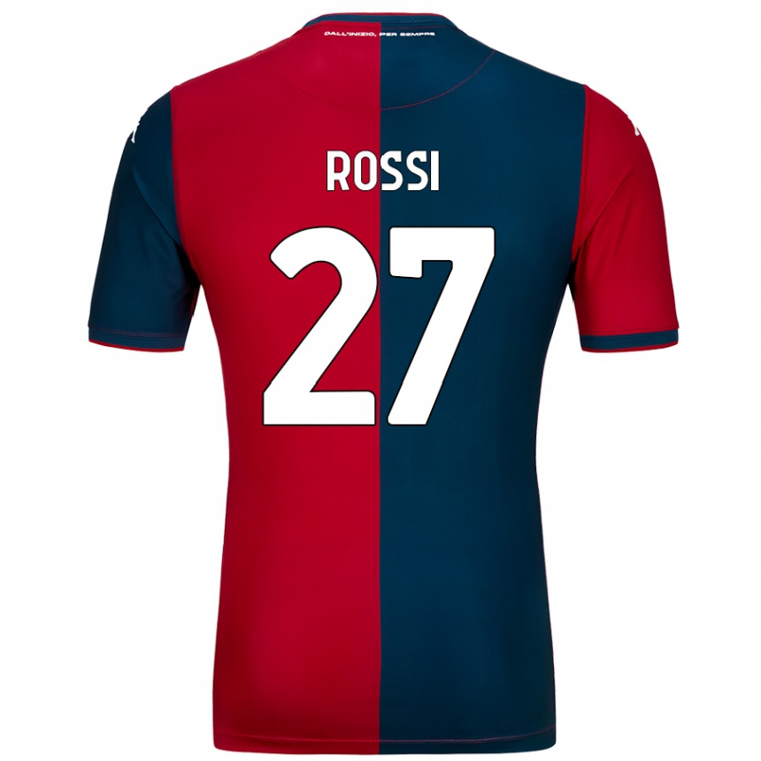 Kids Football Lucrezia Rossi #27 Red Dark Blue Home Jersey 2024/25 T-Shirt