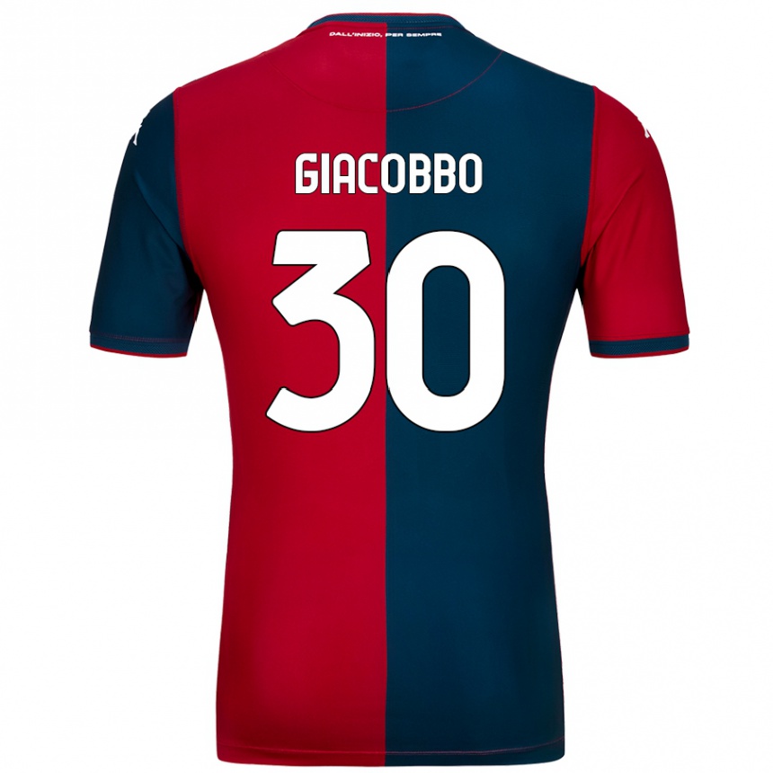 Kids Football Giulia Giacobbo #30 Red Dark Blue Home Jersey 2024/25 T-Shirt