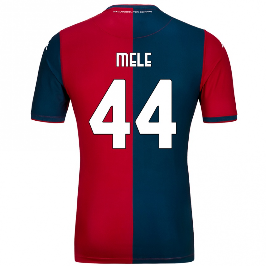 Kids Football Chiara Mele #44 Red Dark Blue Home Jersey 2024/25 T-Shirt