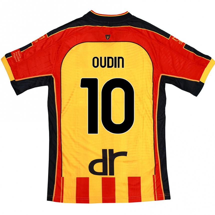 Kids Football Rémi Oudin #10 Yellow Red Home Jersey 2024/25 T-Shirt