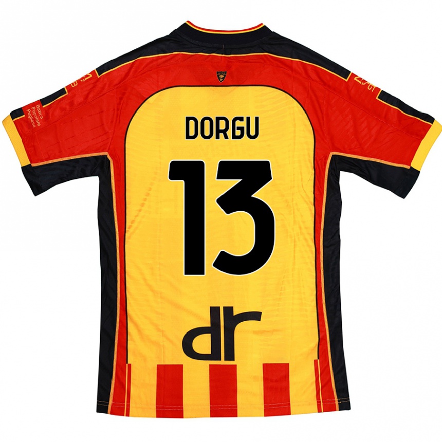 Kids Football Patrick Dorgu #13 Yellow Red Home Jersey 2024/25 T-Shirt