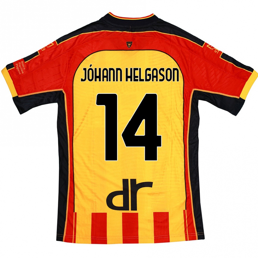 Kids Football Thórir Jóhann Helgason #14 Yellow Red Home Jersey 2024/25 T-Shirt