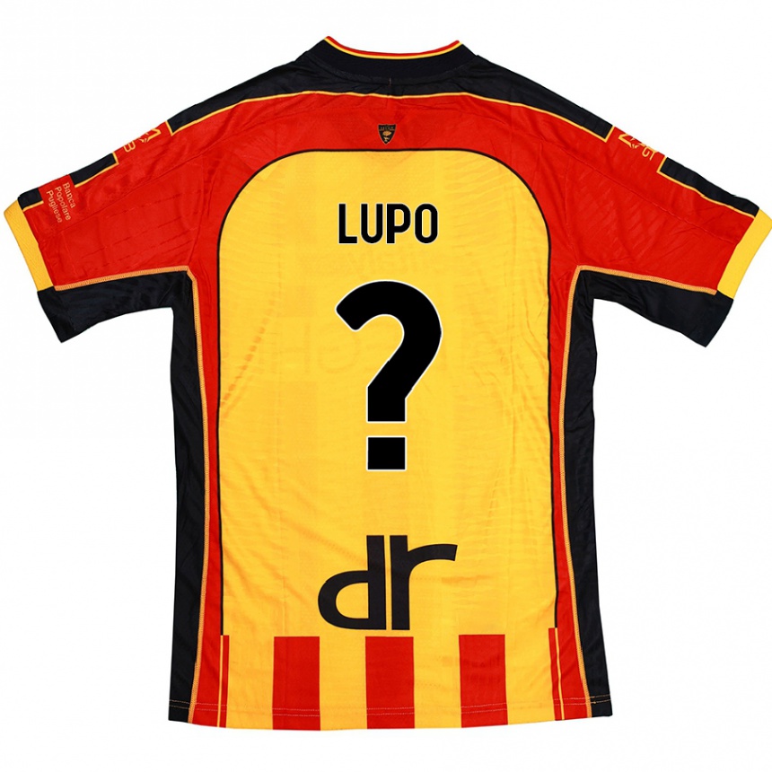 Kids Football Christian Lupo #0 Yellow Red Home Jersey 2024/25 T-Shirt