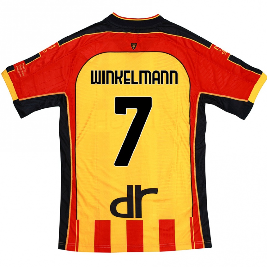 Kids Football Till Winkelmann #7 Yellow Red Home Jersey 2024/25 T-Shirt