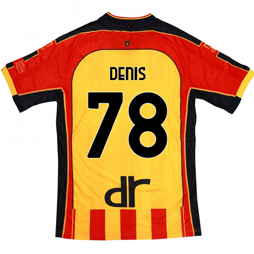 Kids Football Max Denis #78 Yellow Red Home Jersey 2024/25 T-Shirt