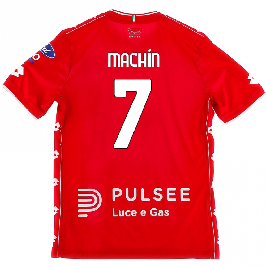 Kids Football José Machín #7 Red White Home Jersey 2024/25 T-Shirt