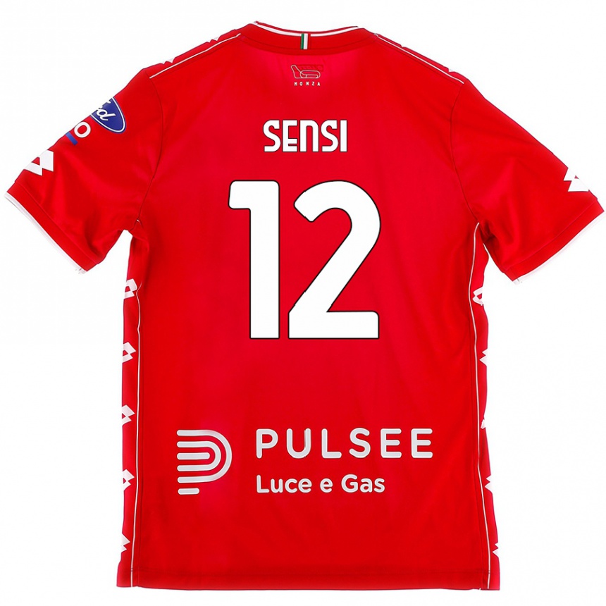 Kids Football Stefano Sensi #12 Red White Home Jersey 2024/25 T-Shirt