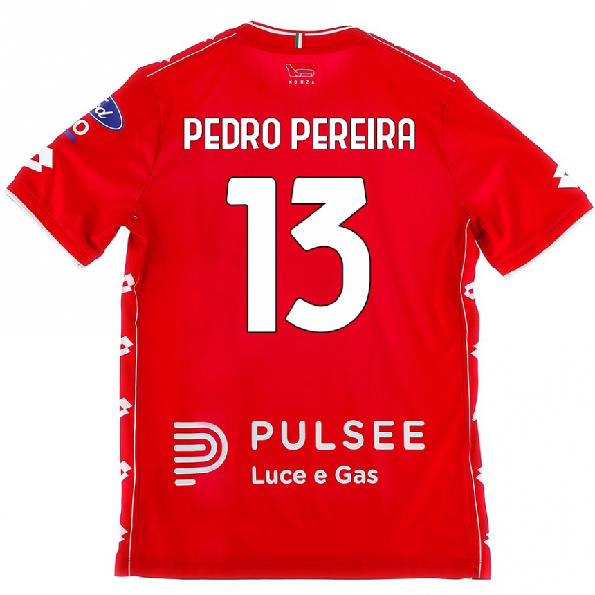 Kids Football Pedro Pereira #13 Red White Home Jersey 2024/25 T-Shirt