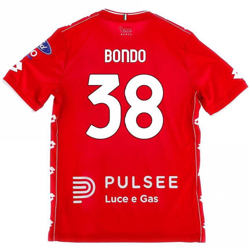 Kids Football Warren Bondo #38 Red White Home Jersey 2024/25 T-Shirt