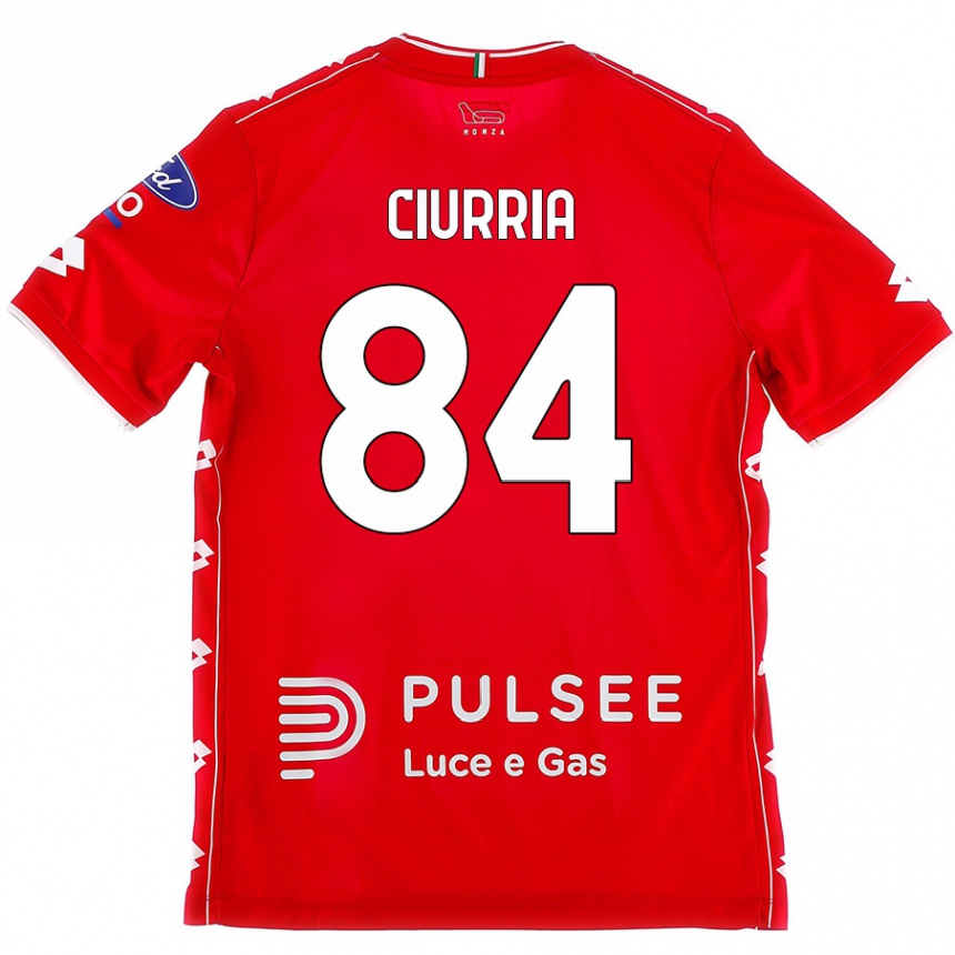 Kids Football Patrick Ciurria #84 Red White Home Jersey 2024/25 T-Shirt