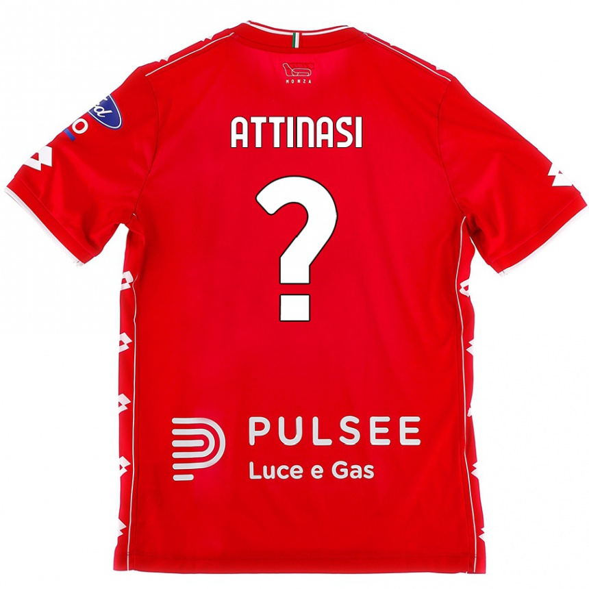 Kids Football Mattia Attinasi #0 Red White Home Jersey 2024/25 T-Shirt