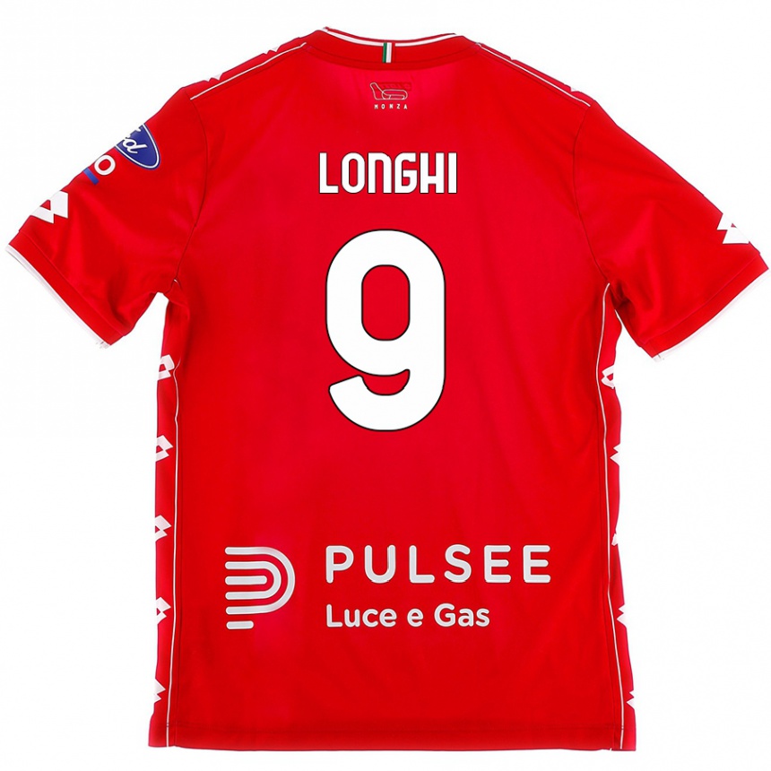 Kids Football Jordan Longhi #9 Red White Home Jersey 2024/25 T-Shirt