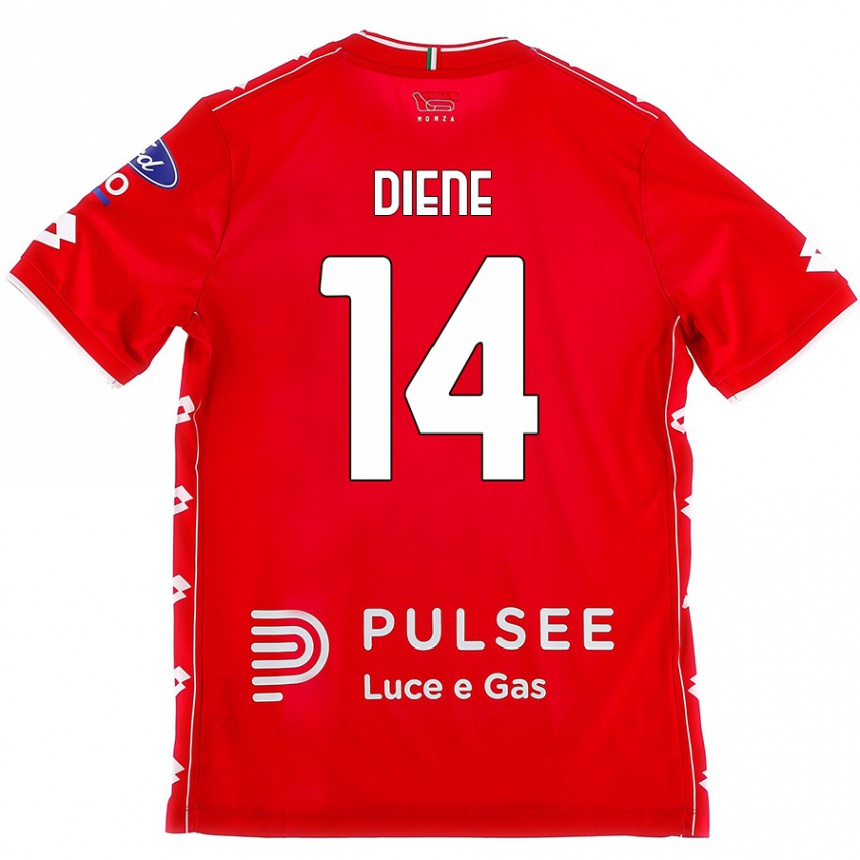 Kids Football Abdou Diene #14 Red White Home Jersey 2024/25 T-Shirt