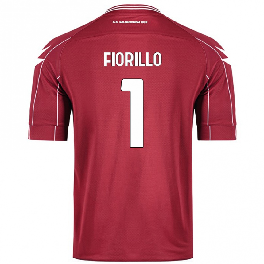 Kids Football Vincenzo Fiorillo #1 Burgundy Home Jersey 2024/25 T-Shirt