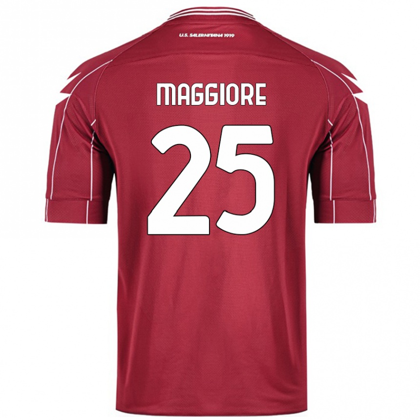 Kids Football Giulio Maggiore #25 Burgundy Home Jersey 2024/25 T-Shirt