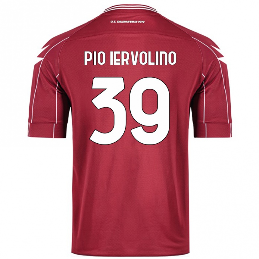 Kids Football Antonio Pio Iervolino #39 Burgundy Home Jersey 2024/25 T-Shirt