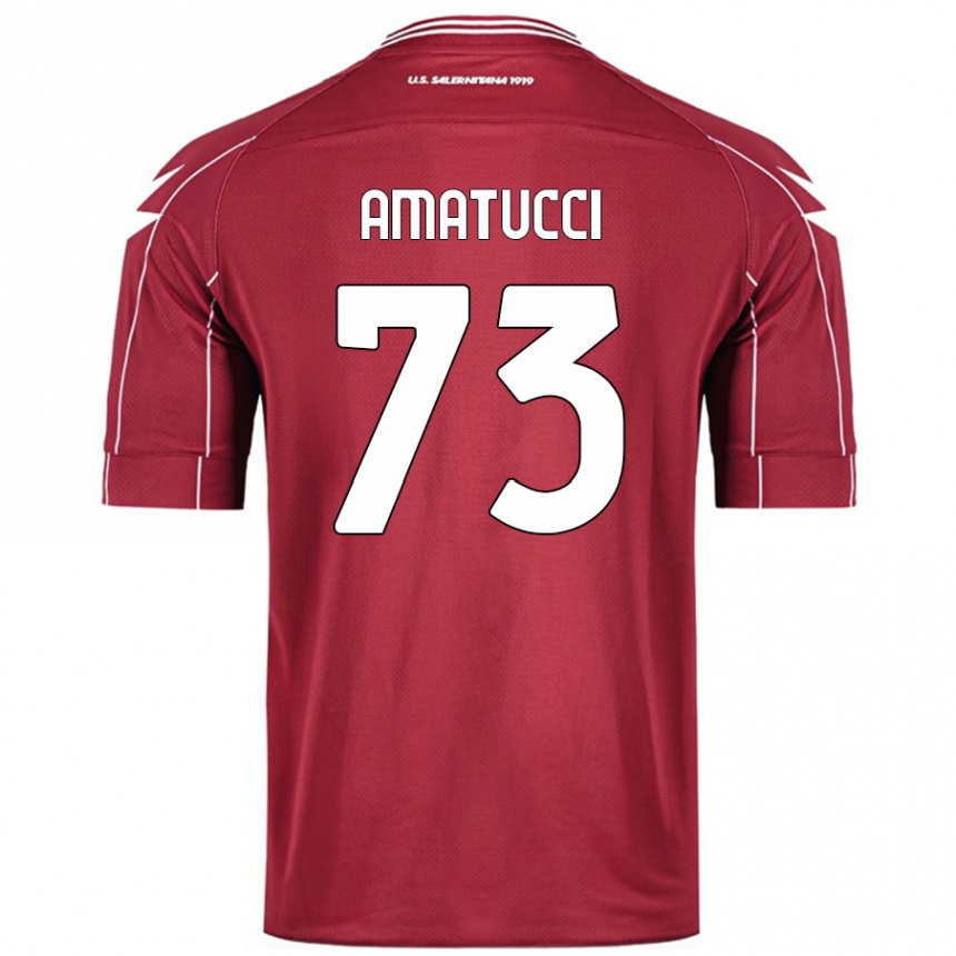 Kids Football Lorenzo Amatucci #73 Burgundy Home Jersey 2024/25 T-Shirt