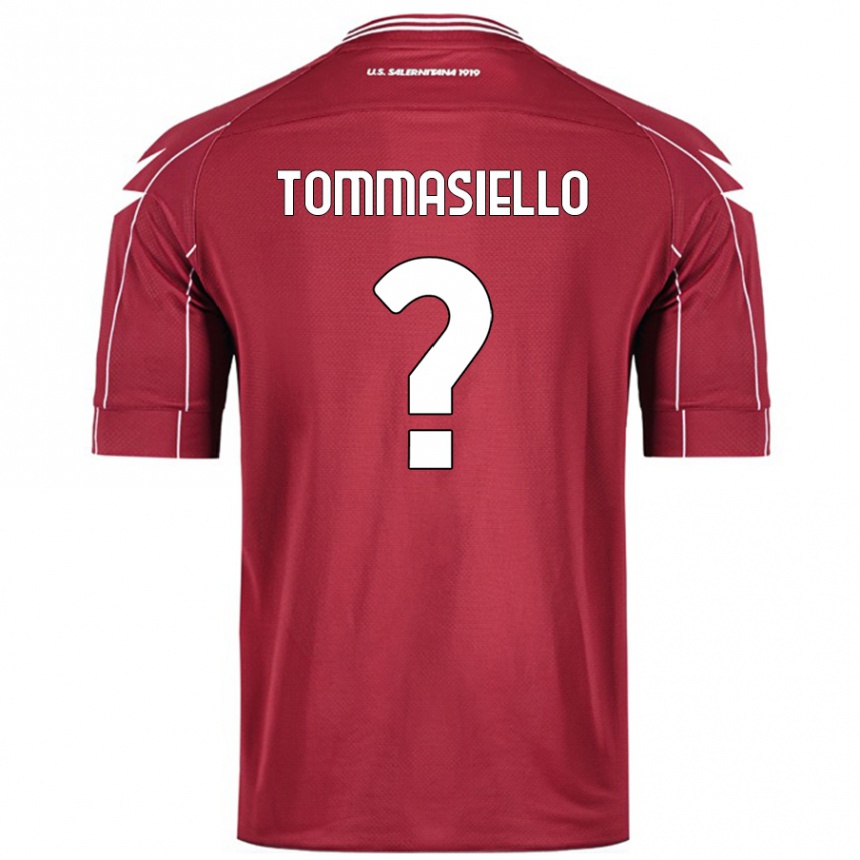 Kids Football Francesco Tommasiello #0 Burgundy Home Jersey 2024/25 T-Shirt