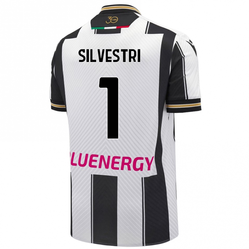 Kids Football Marco Silvestri #1 White Black Home Jersey 2024/25 T-Shirt