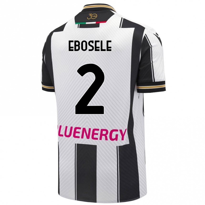 Kids Football Festy Ebosele #2 White Black Home Jersey 2024/25 T-Shirt